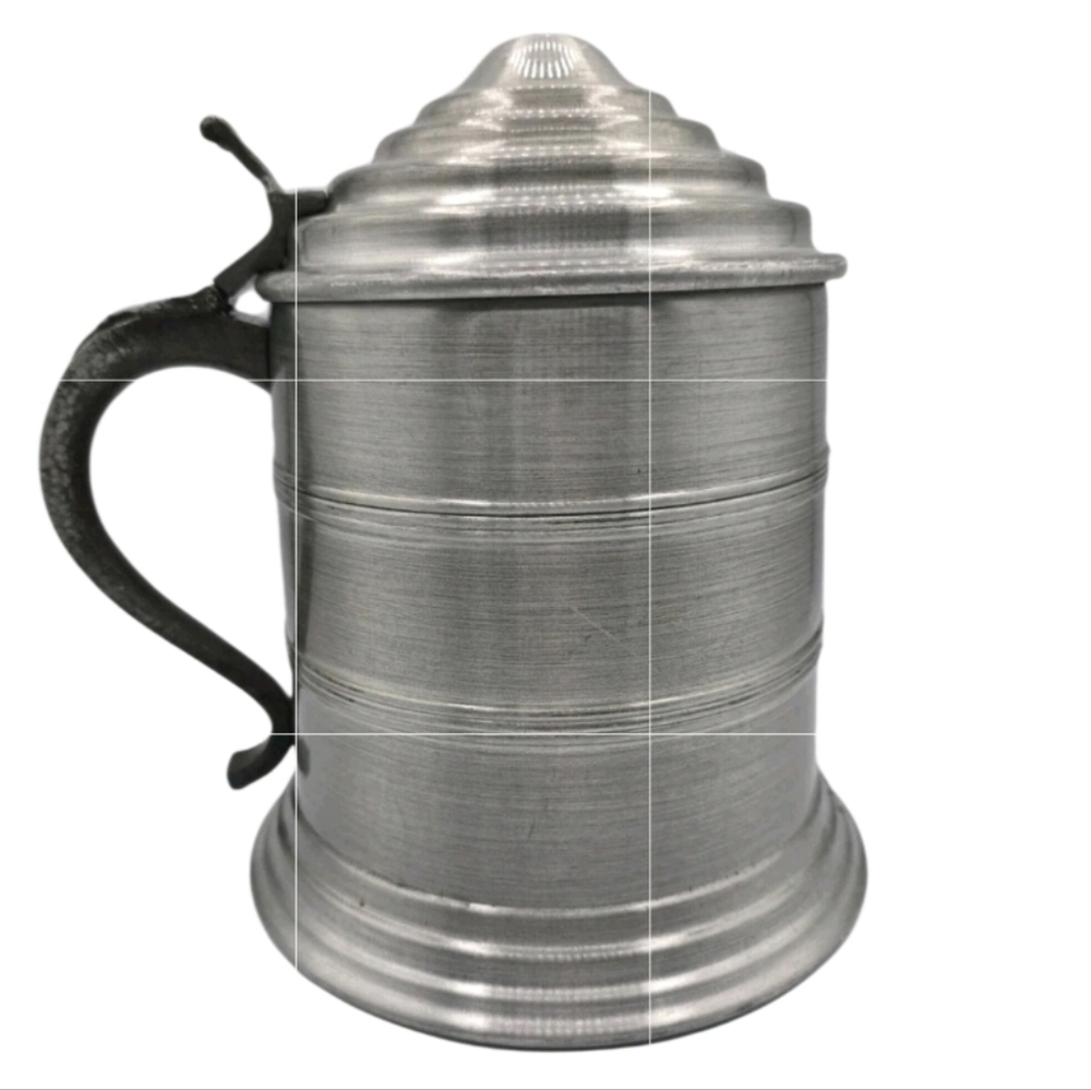Vintage Pewtertone Ice Bucket  Beer Stein Barware Tankard Antique Serve 11"